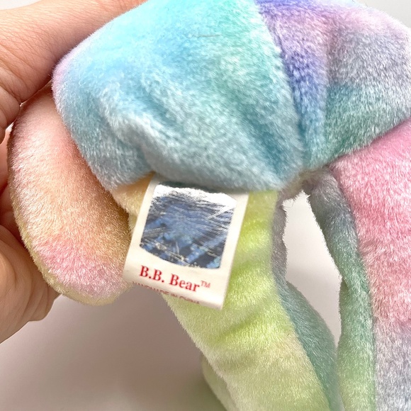 TY Birthday Bear Beanie Baby, plush bear 1999 - Picture 5 of 6